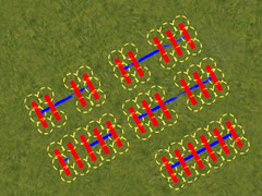 Přejezdy 4, 5 a 6 kolejí 90° bez závor TRS2009-12